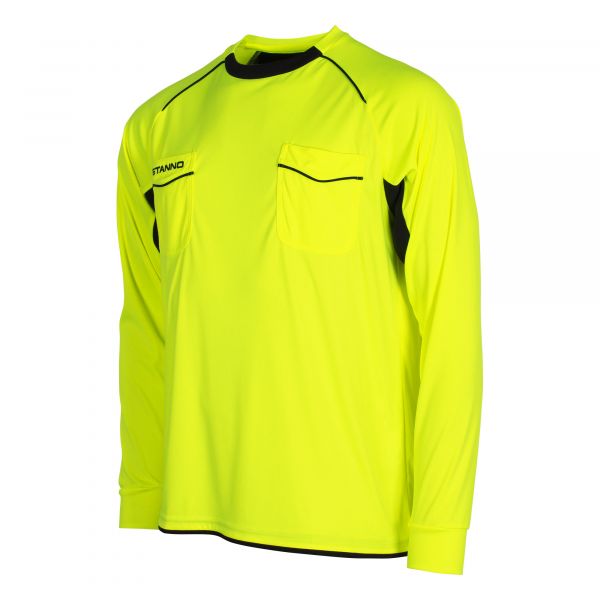 Bergamo Referee Shirt l.m. — Neon Yellow-Black