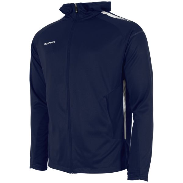 First Hooded Full Zip Top — Navy-White