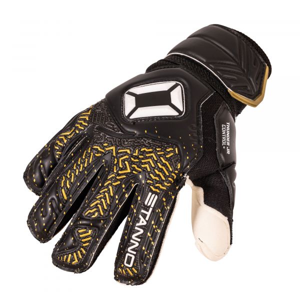 Thunder JR VII Goalkeeper Gloves — Black-Gold