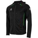 Stadio Hooded Full Zip Top — Black-Green