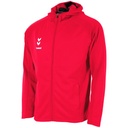 Ground Hooded Training Jacket Unisex — Red-Black