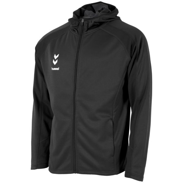 Ground Hooded Training Jacket Unisex — Black-Anthracite