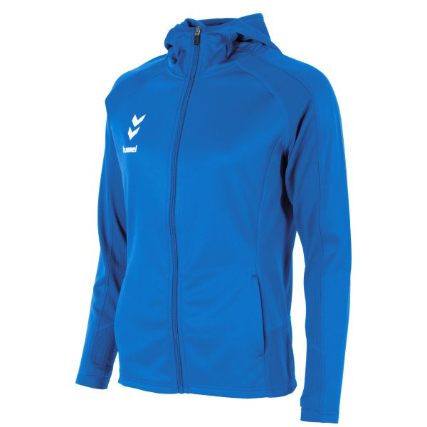 Ground Hooded Training Jacket Ladies — Royal-Black