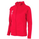 Ground Hooded Training Jacket Ladies — Red-Black