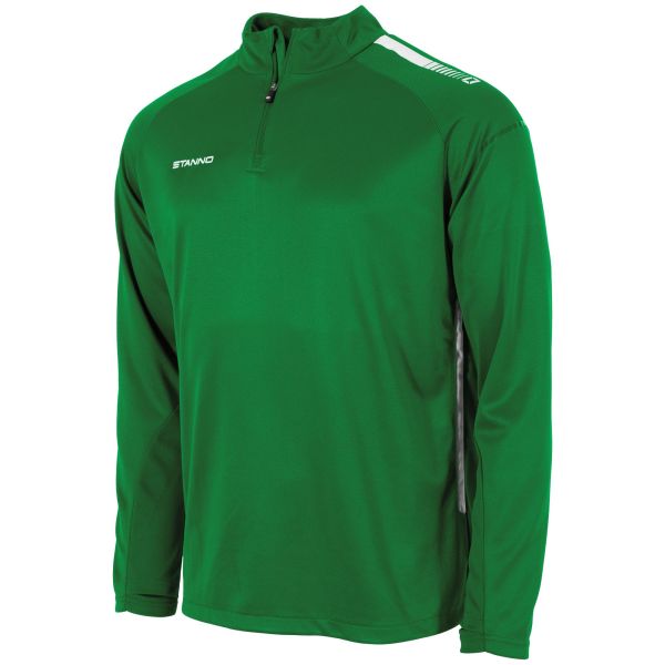 First Quarter Zip Top — Green-White