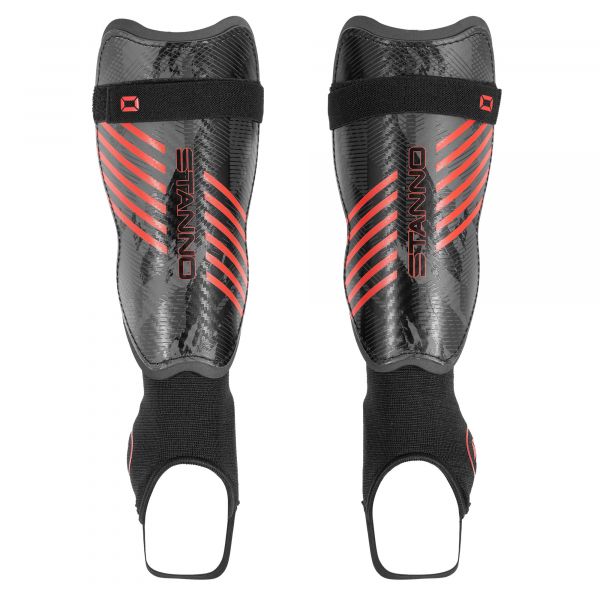 Liga IV Shin Guards — Black-Grey-Red