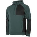 Plaza Brush Hooded Half Zip Top — Stormy Grey