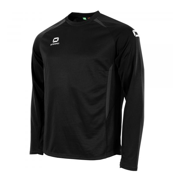 Stadio Round Neck Top — Black-Anthracite