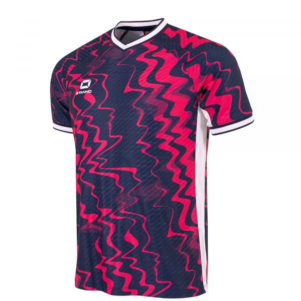 Wave Shirt — Navy-Pink-White