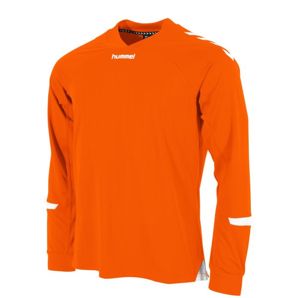 Fyn Long Sleeve Shirt — Orange-White