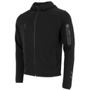 Ground Hooded Full Zip Sweat Top — Black