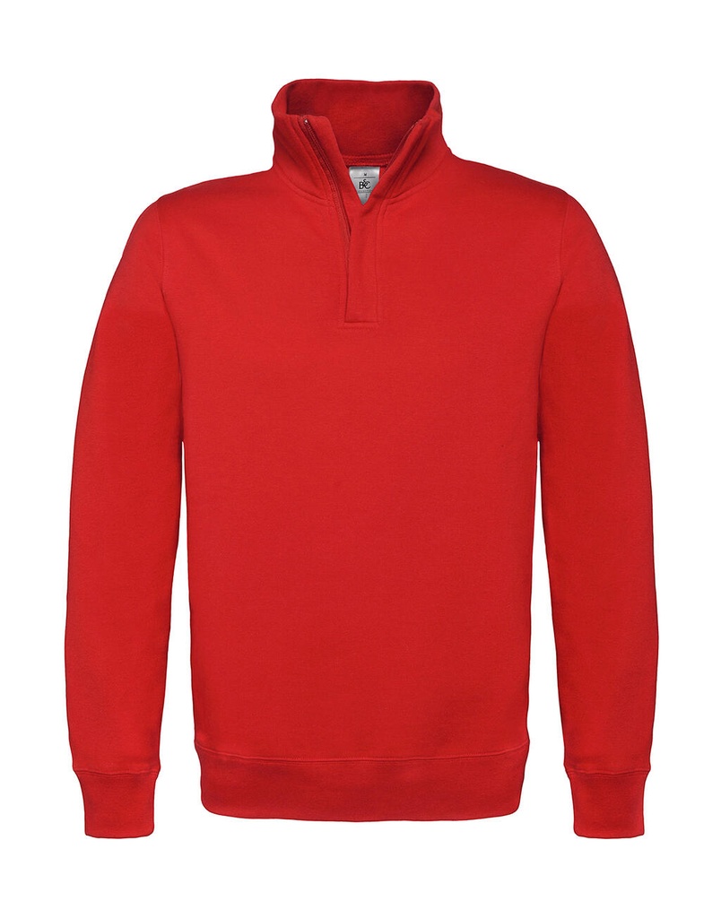 ID.004 Cotton Rich 1/4 Zip Sweat Red