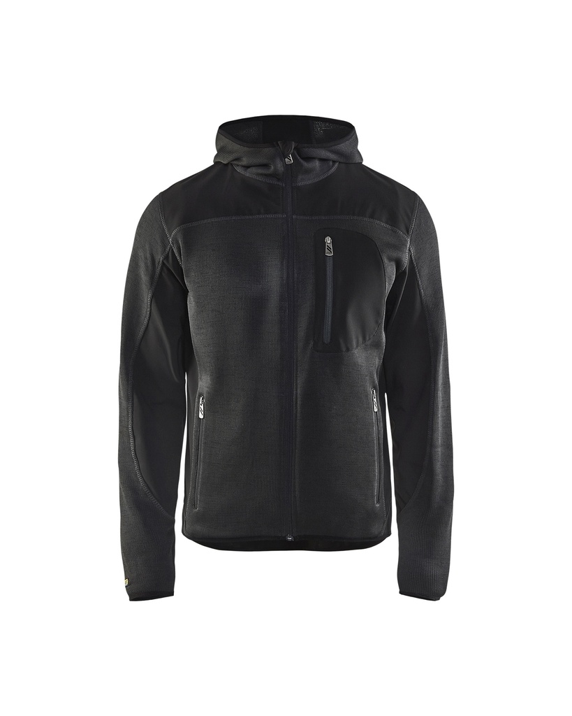 4930 Gebreid vest met softshell