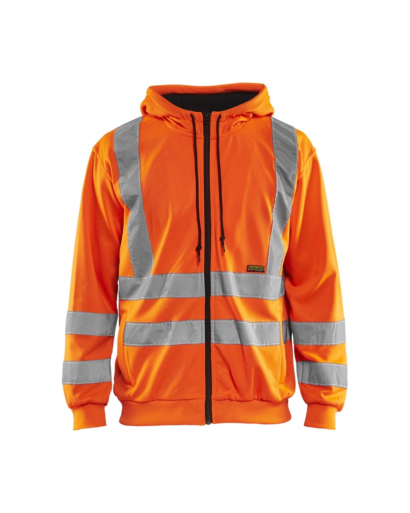 3346 Hooded Sweatshirt met rits High Vis
