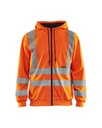 3346 Hooded Sweatshirt met rits High Vis