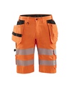 1586 High Vis short met stretch en gereedschapszakken