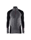 4699 Onderhemd met halve rits merinowol XWARM