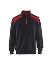 3353 Sweatshirt bi-colour met halve rits