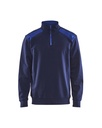 3353 Sweatshirt bi-colour met halve rits