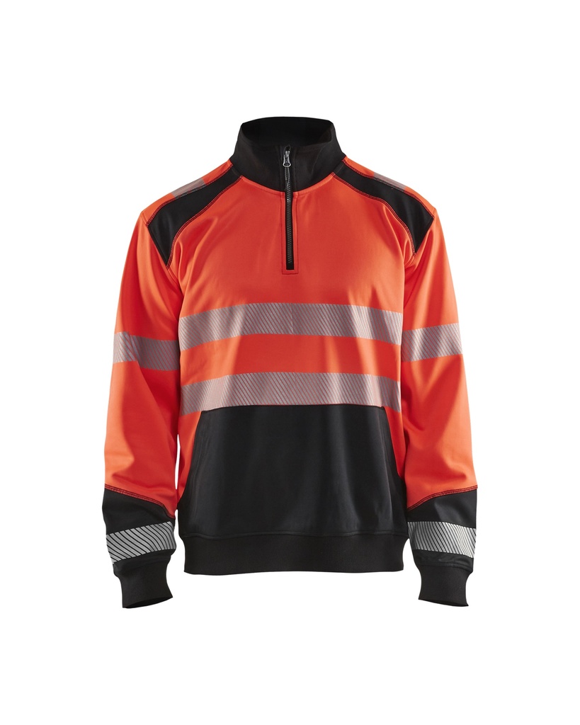 3556 Sweatshirt met halve rits High Vis