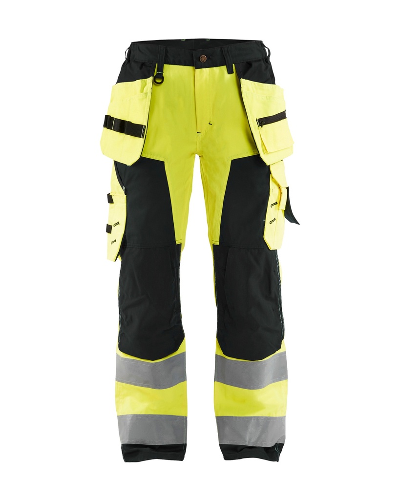 7156 Dames High Vis werkbroek met gereedschapzakken