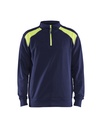 3353 SWEATSHIRT BI-COLOUR MET HALVE RITS