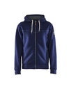 4933 Hooded sweatshirt met rits gevoerd