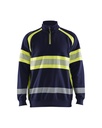 3553 Sweatshirt met halve rits High Vis