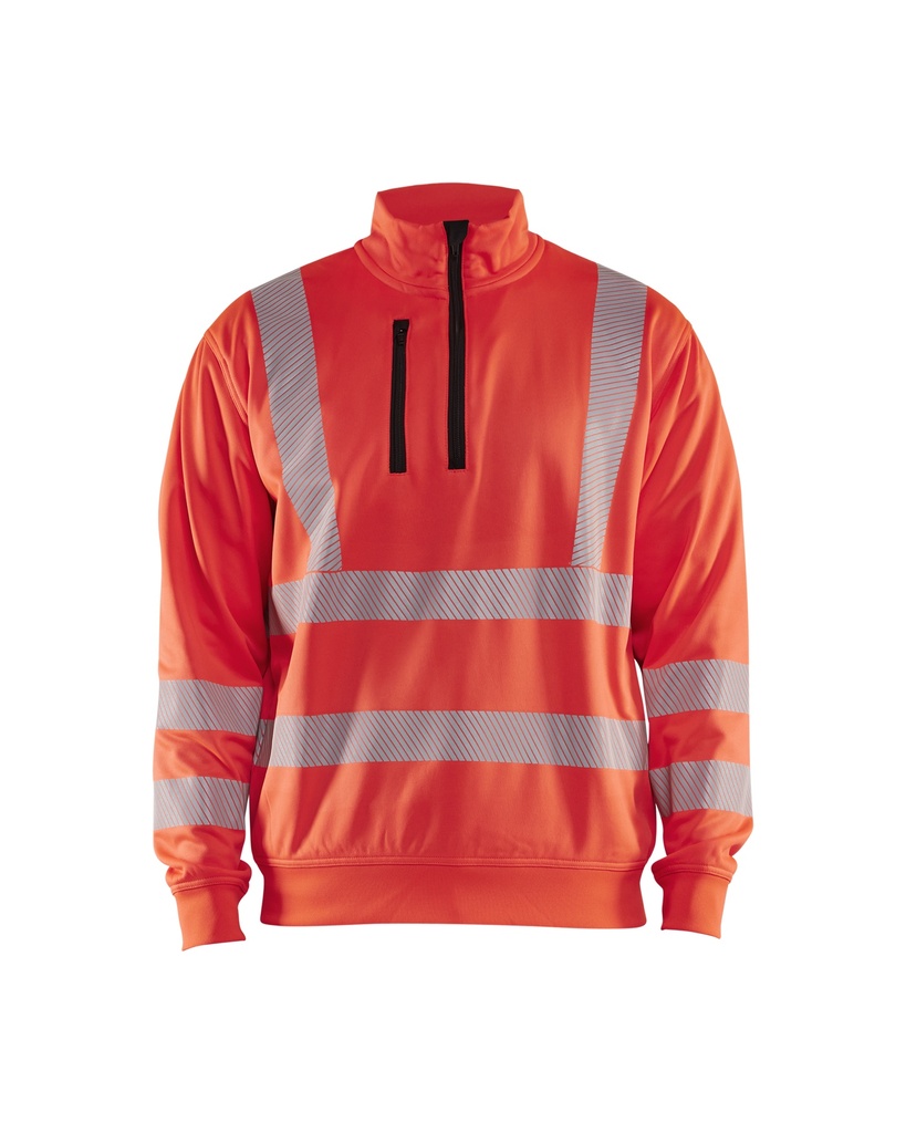 3564 Sweatshirt met halve rits High Vis