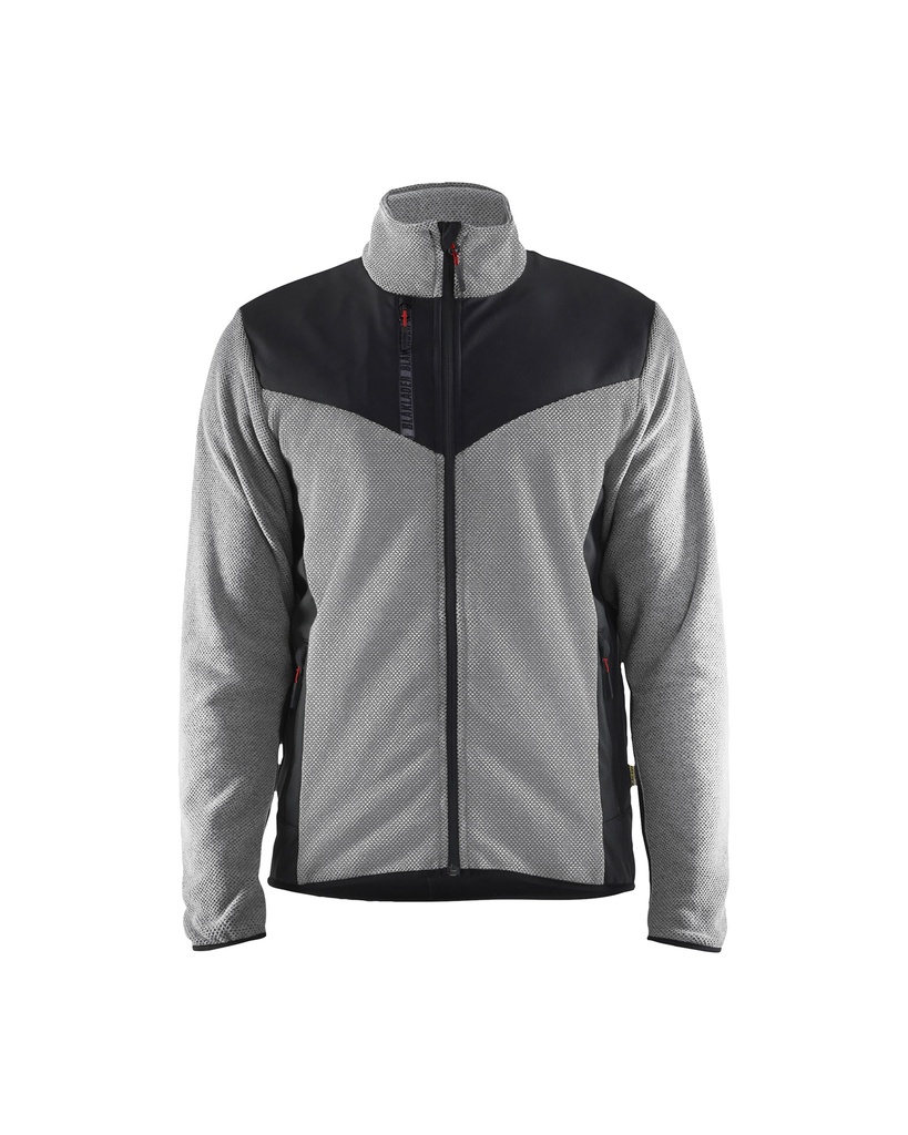 5942 Gebreid vest met softshell