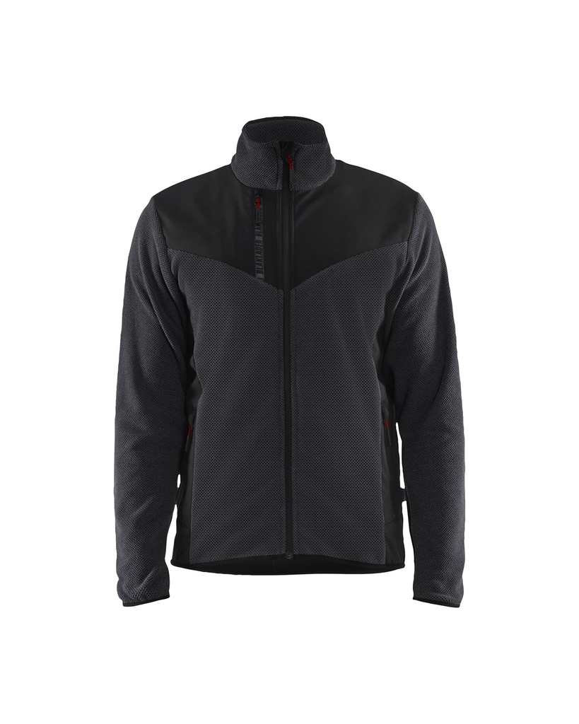 5942 Gebreid vest met softshell