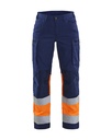 7161 Dames High Vis werkbroek met stretch