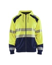 3546 Hooded sweatshirt met rits High Vis