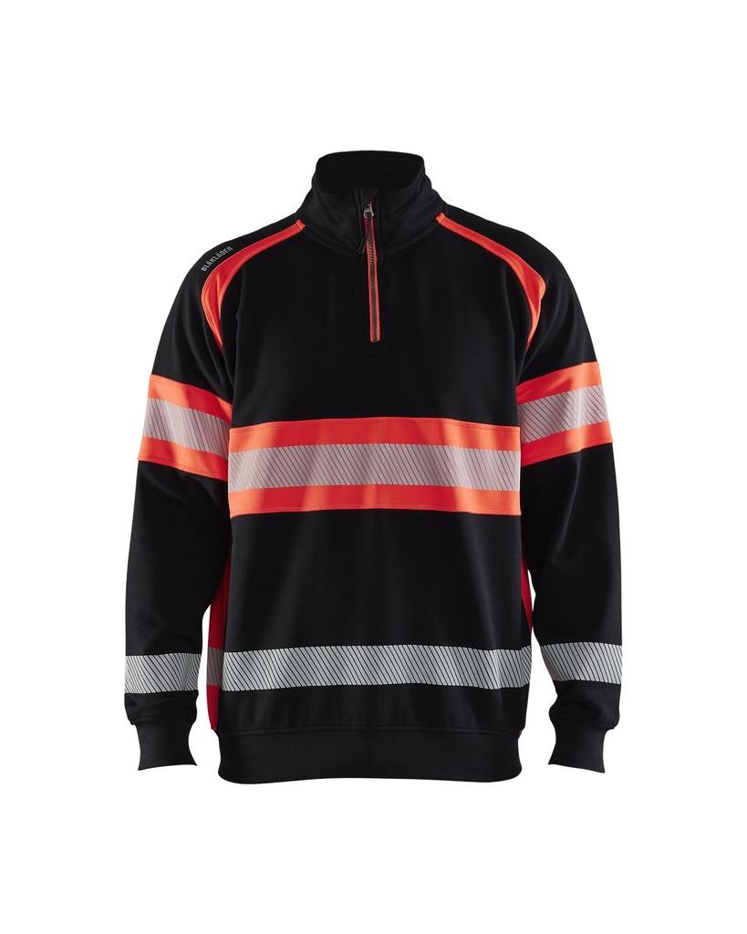 3553 Sweatshirt met halve rits High Vis