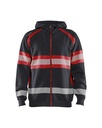 3552 Hooded sweatshirt met rits High Vis