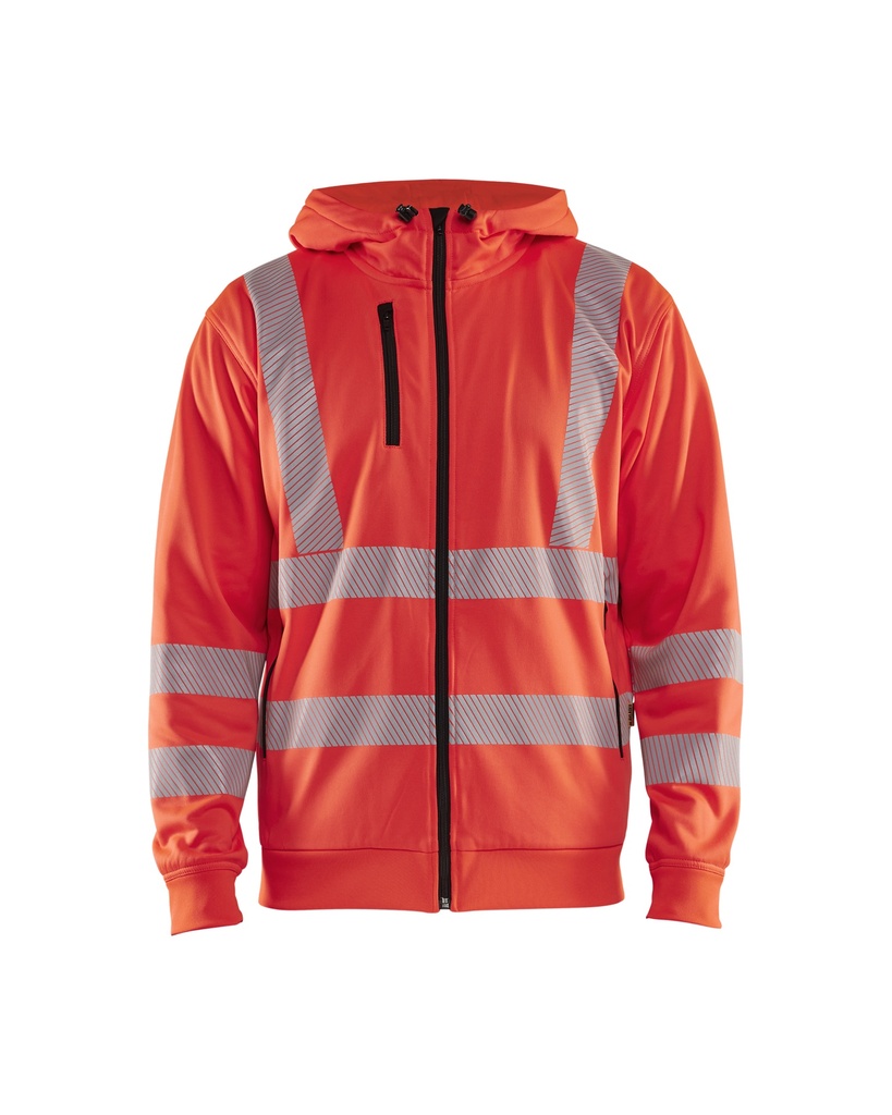 3565 Hooded sweatshirt met rits High Vis
