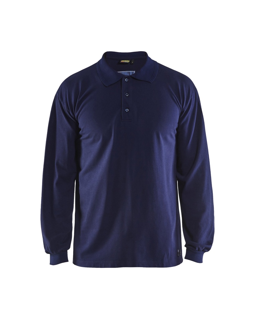 3374 Vlamvertragende Polo Piqué lange mouwen
