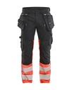1130 High Vis Werkbroek Stretch met gereedschapzakken