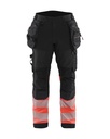 1821 High Vis werkbroek softshell met gereedschapszakken