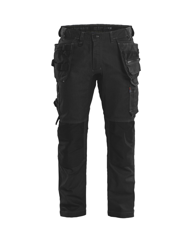 1750 Werkbroek denim stretch met gereedschapszakken