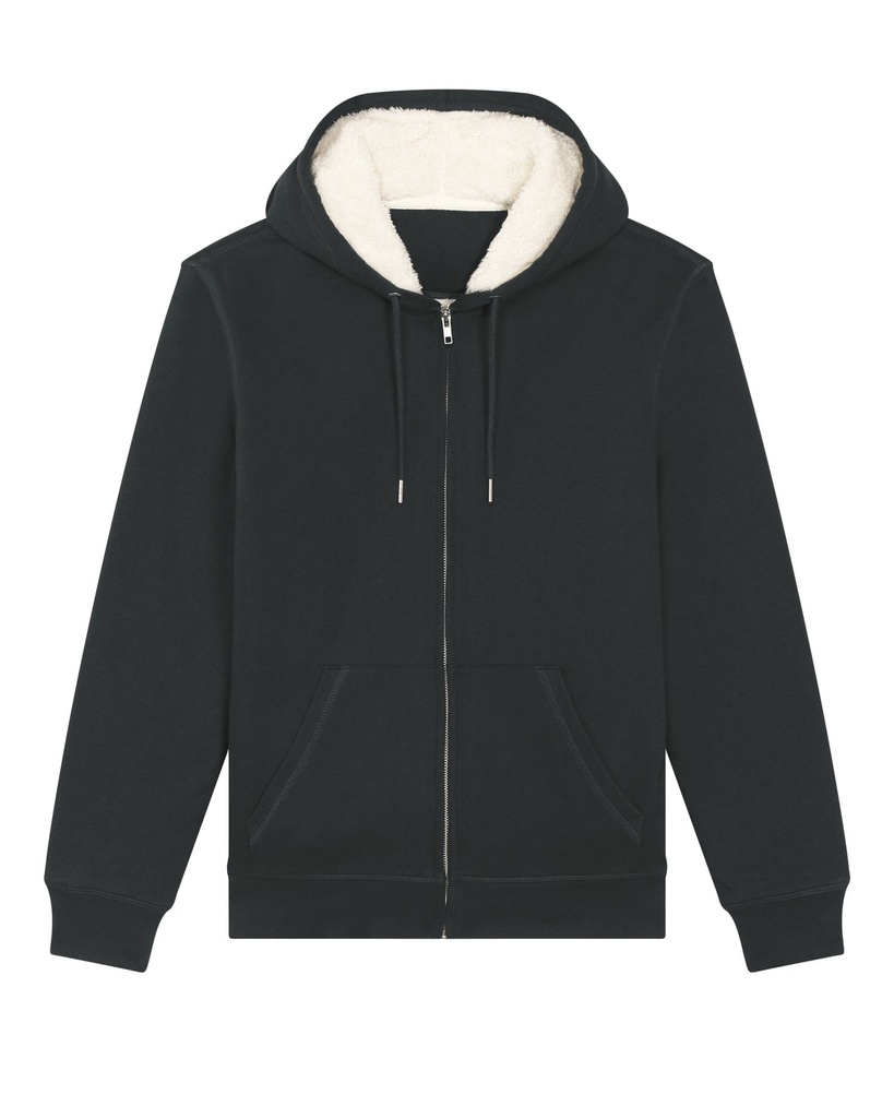 Hygger Sherpa Zip Hoodie Black