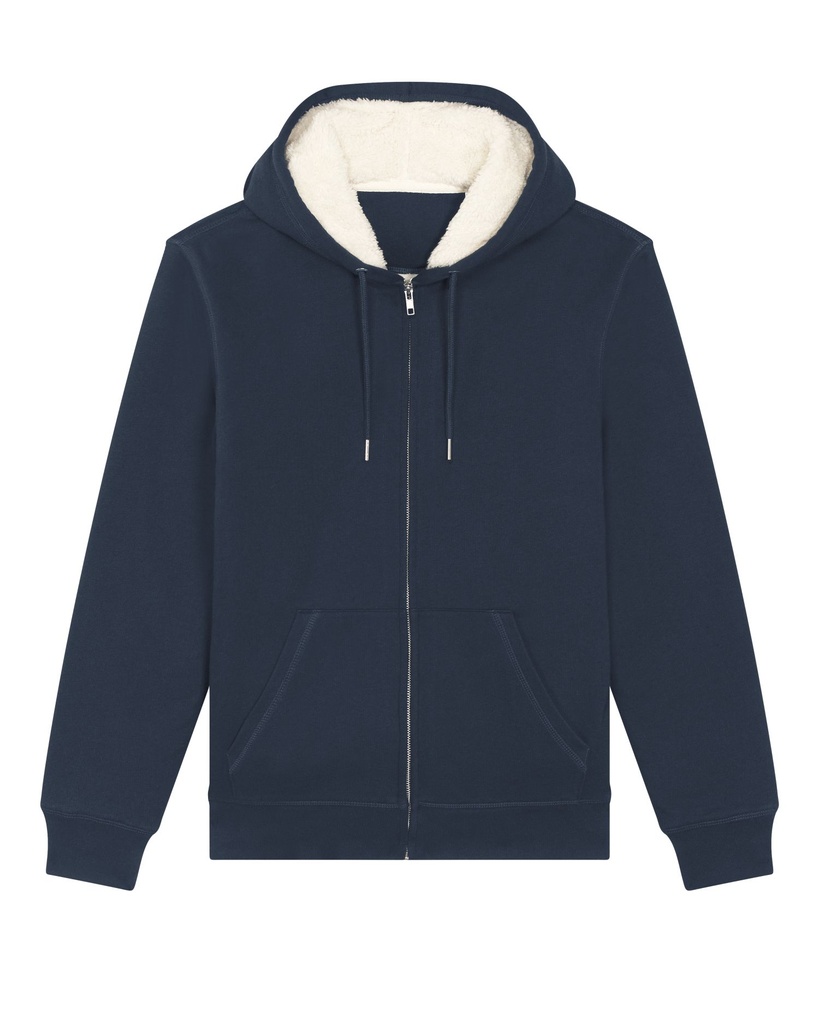 Hygger Sherpa Zip Hoodie French Navy