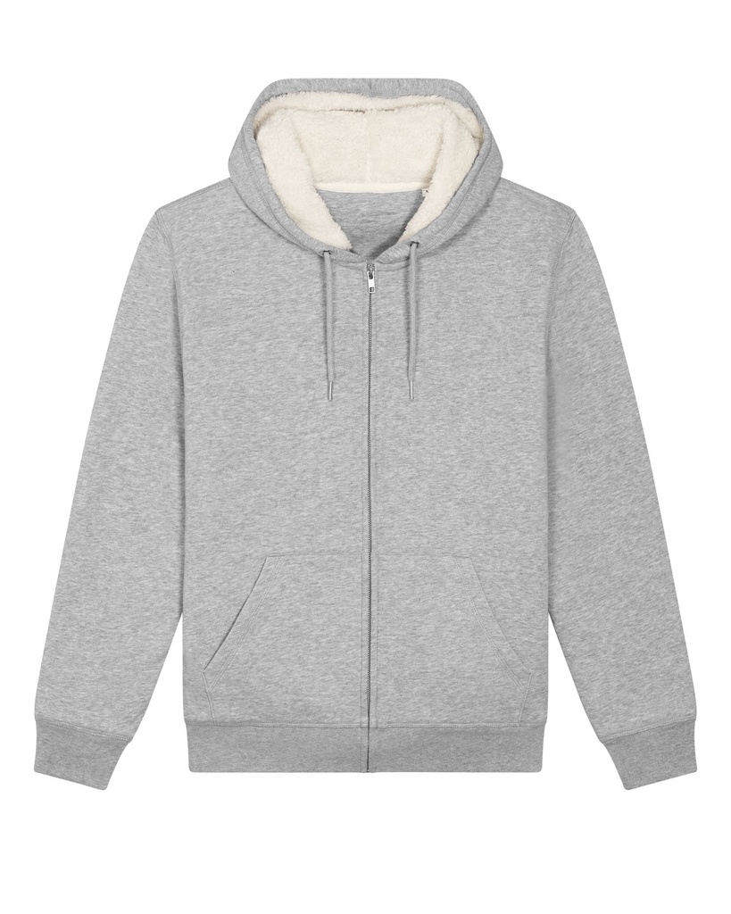 Hygger Sherpa Zip Hoodie Heather Grey