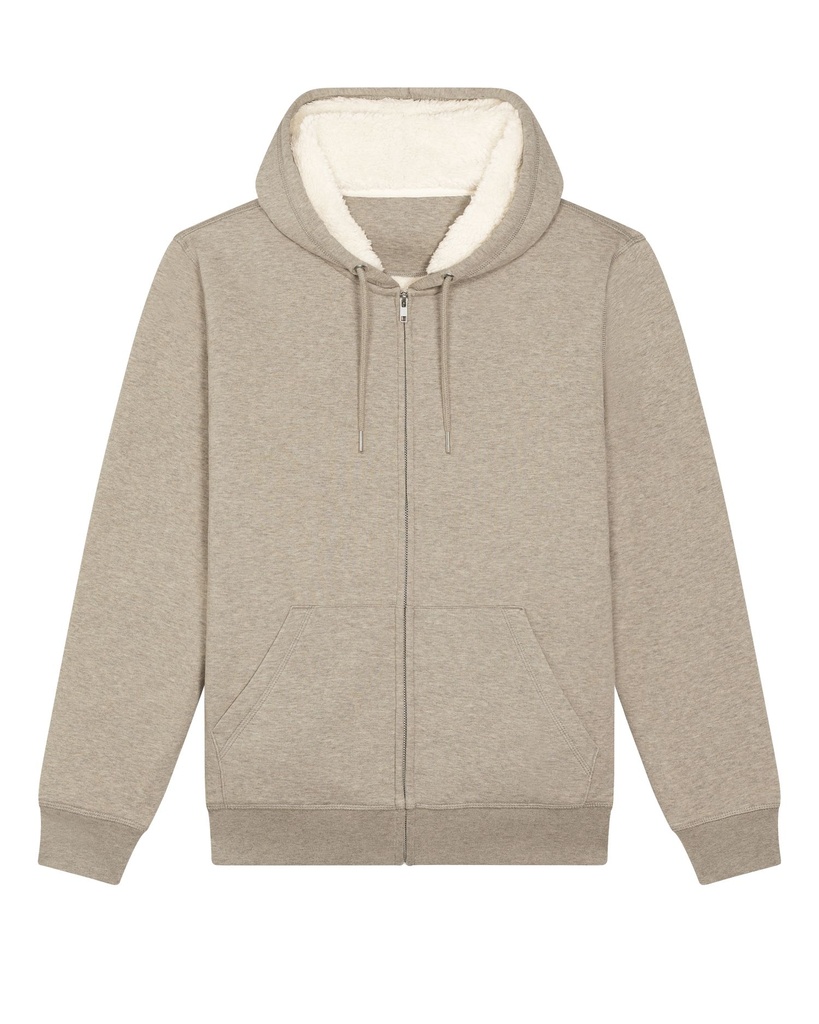Hygger Sherpa Zip Hoodie Heather Sand