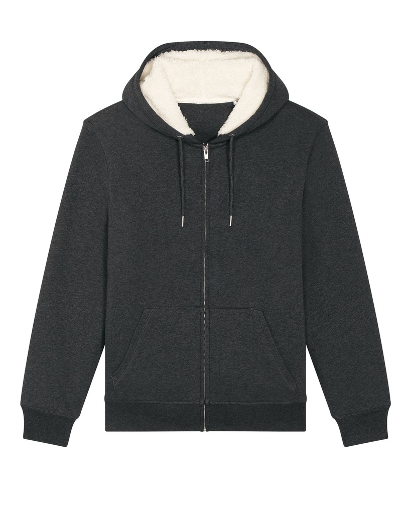 Hygger Sherpa Zip Hoodie Dark Heather Grey