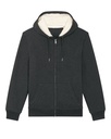 Hygger Sherpa Zip Hoodie Dark Heather Grey