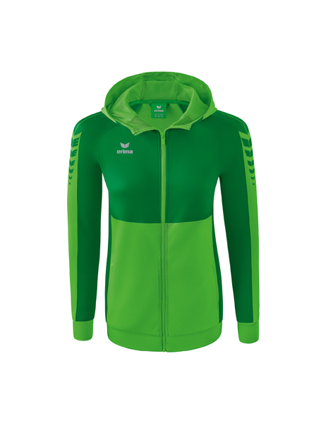 Six Wings trainingsjack met capuchon green/smaragd Dames