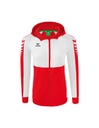 Six Wings trainingsjack met capuchon rood/wit Dames