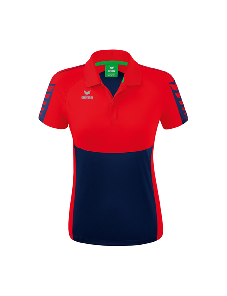 Six Wings polo new navy/rood Dames
