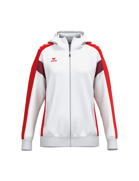 CELEBRATE 125 Training Jacket with hood wit/rood Dames